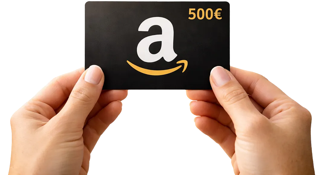 main qui tient carte amazon