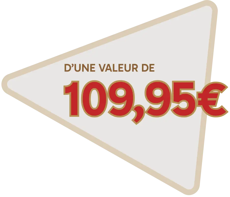 D'une valeur de 109,95€